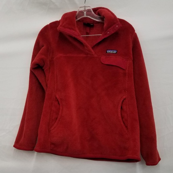 Patagonia Red Women's Re-Tool Half-Snap Pullover - Picture 2 of 4